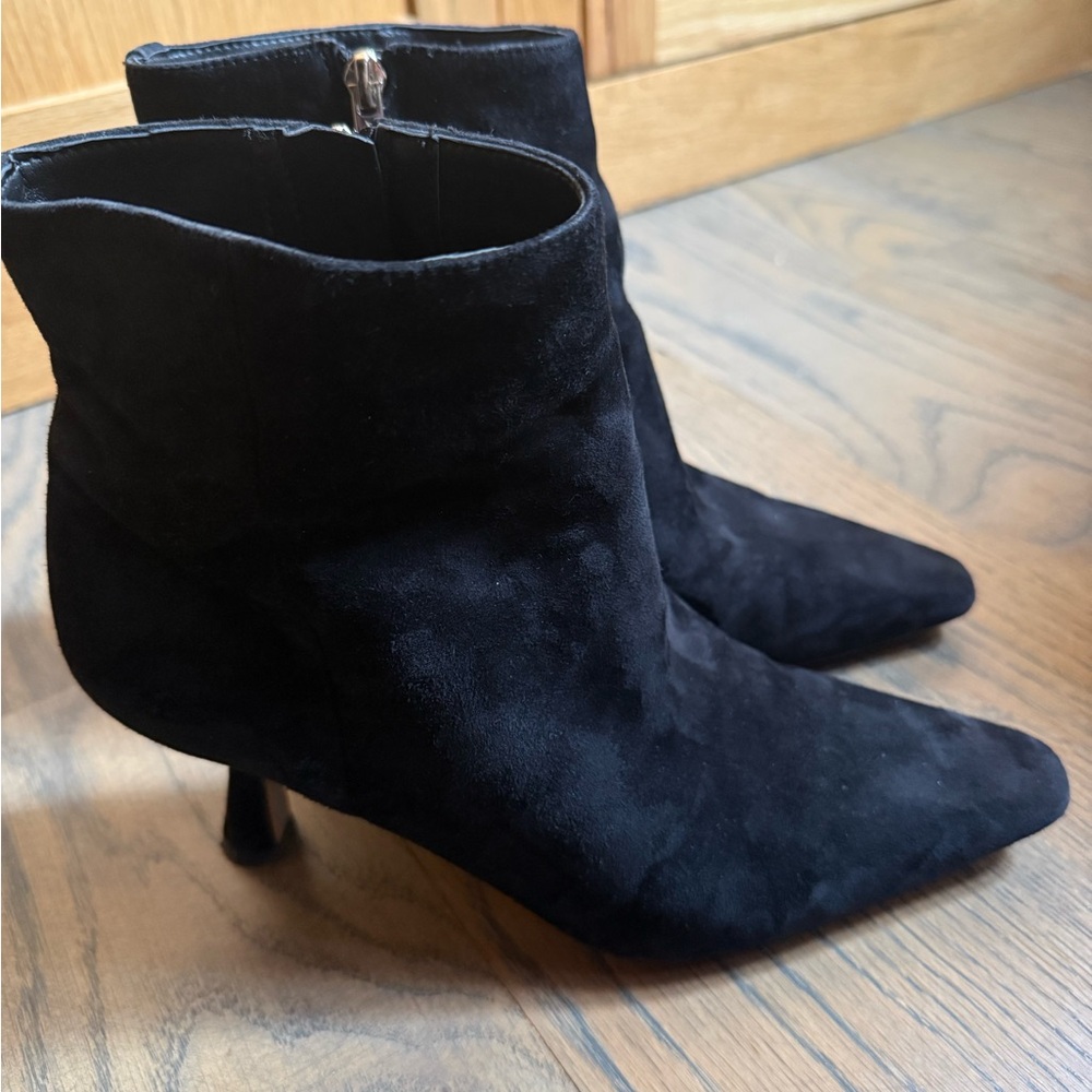 Sam Edelman Elegant Black Women's Ankle Boots size 9  suede. GUC. - Picture 2 of 6